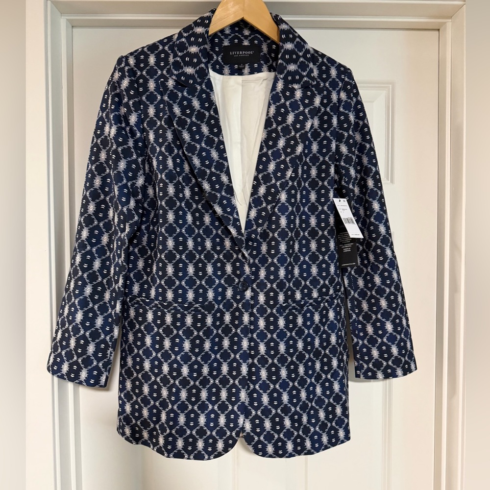 Liverpool Navy Patterned Women's Blazer